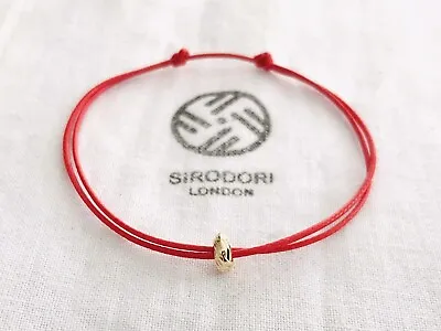 14k Gold Plated Chinese Knot Red String KABBALAH  LUCKY Adjustable Bracelet • £6.99