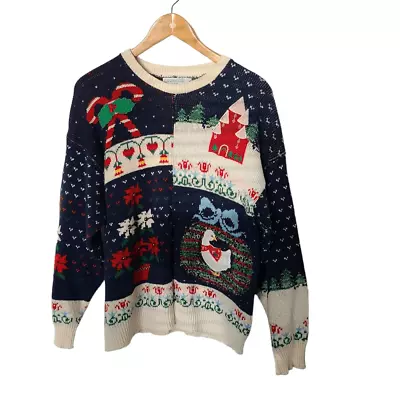 Sweater Loft Vintage 90's Christmas Pullover Sweater Sz L • $40