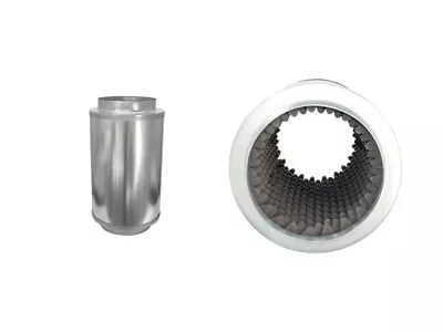 Carbon Garden Fan Ventilation Acoustic Silencer Muffler Acoustic 4 6 8 10  12.5  • £46.99