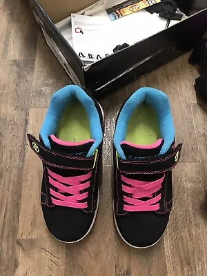 Heelys Dual Up X2 Girls' Roller Trainers-Black/Pink UK 2 Vgc Box • £17