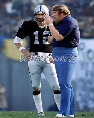 NFL 1976 Oakland Raiders QB Ken Stabler & Coach John Madden Color 8 X 10 Photo • $5.99