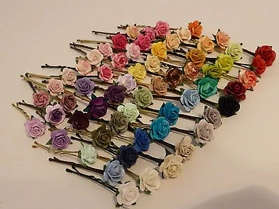 £2.99 • Buy Flower Hair Pins Grips Hair Accessories Wedding Roses X 6 
