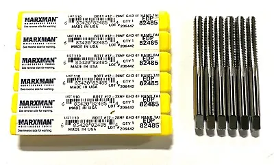 Marxman 12-28 Hand Tap HSS Bottoming Taps GH3 4 Flute USA Made 6 Pack 82485 • $12.80