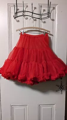 Vintage Square Dancing Crinoline Petticoat Red • $10