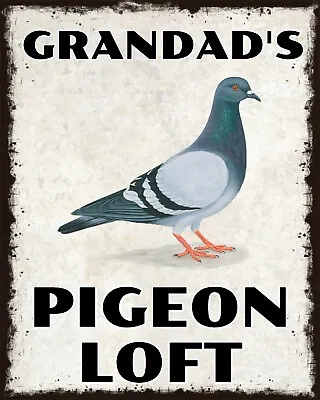 Grandad's Pigeon Loft Or Any Name Racing Homing Metal Plaque Aluminium Sign 2036 • £4.99