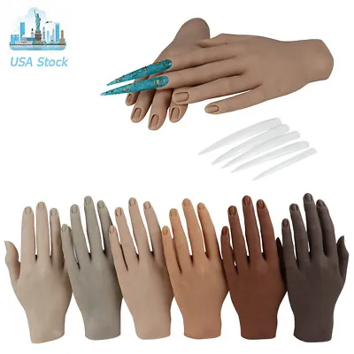 Silicone Female Hand Model Bending Positioning Model Nail Art Display • $52