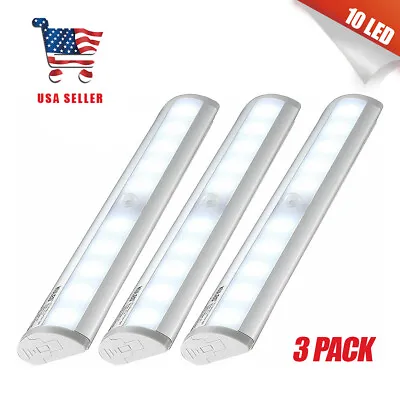 10-led Wireless Motion Sensing Step LED Light Bar With Magnetic Strip 3 Pack • $17.99