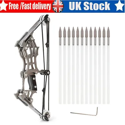 6  Mini Compound Bow Arrows Set 6lbs Archery Toy Gift Shooting Pocket Bow • £12.69