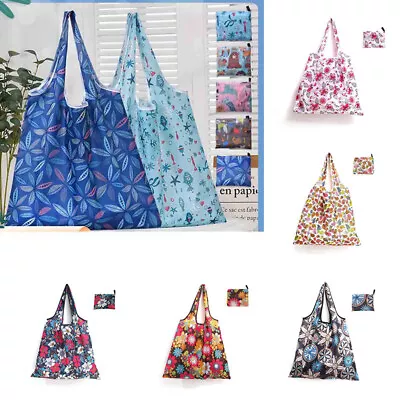 Fold Away Bags Foldable Eco Tote Handbag Large Shopping Bags Reusable Ladies • $7.19