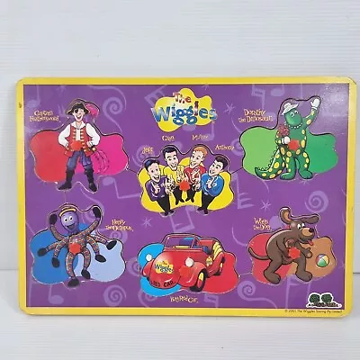 The Wiggles Wooden Peg Puzzle 2001 Big Red Car Captain Feathersword Vintage • $28.90