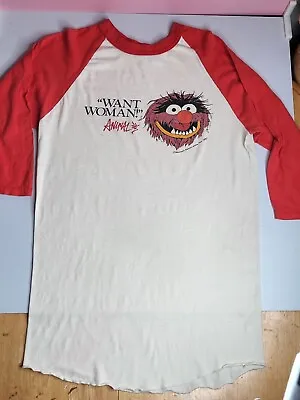 Vintage Rare ANIMAL The MUPPETS T-Shirt  Medium ARTEX 1981  Want Woman  • $120