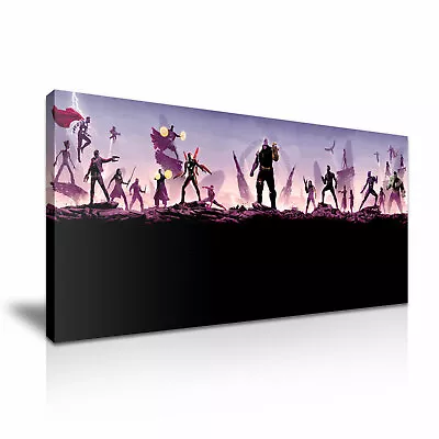 Avengers Endgame Iron Man Captain America Thor Stretched Canvas Print Wall Deco  • £23.99