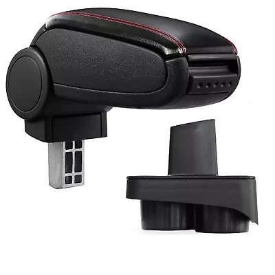 For VW Polo 9N 9N2 9N3 + Gti Armrest Center Armrest Leather Cover Black/Red • $184.03
