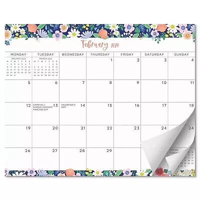 Floral Magnetic Fridge Calendar From January 2024-June 2025-Tear-Off Calendar • £7.44