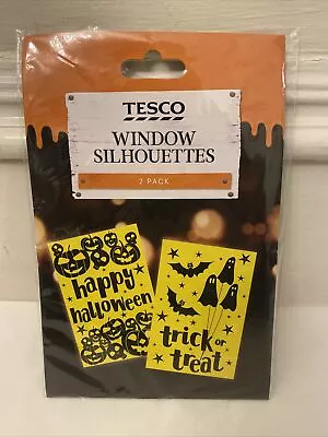 Haunted Halloween Window Silhouette Large Decorations 105x85cm Ghosts Pumpkin X2 • £3.99