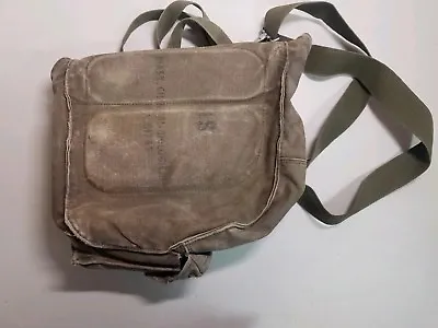 VINTAGE M17 A1 US ARMY GAS MASK Canvas Bag CHEMICAL BIOLOGICAL • $29