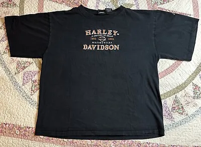 Vintage Harley Davidson T Shirt Size Large Seaford Delaware Embroidered • $19.25