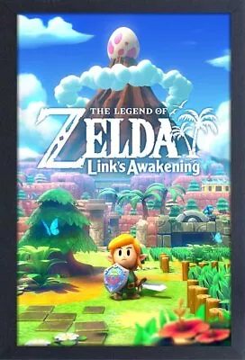 LEZEND OF ZELDA LINKS AWAKENING 13x19 FRAMED GELCOAT POSTER NINTENDO VIDEO GAME! • $34.99