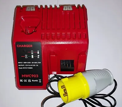 110V MWC903 Charger For  Milwaukee M12-18C Multi-Voltage 12-18V Replacement • £38.85