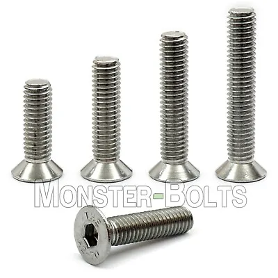 M8 Stainless Steel Flat Head Socket Cap Screws A2 Metric DIN 7991 1.25 Coarse • $7.39