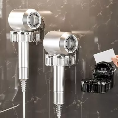 Wall Mounted Hair Dryer Holder Suction Cup Stand Bathroom Organizer Punch-Free • $18.35