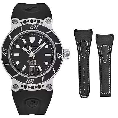 Tonino Lamborghini Men's 'PANFILO' Black Dial Automatic Watch TLF-T03-1 • $1385.18