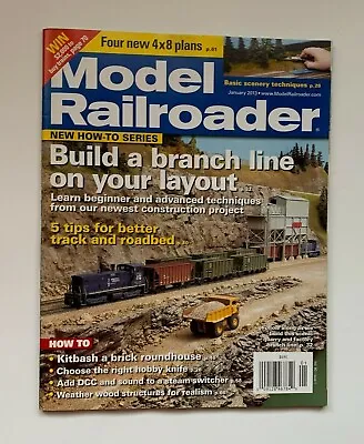 Model Railroader Magazine January 2013 Build A Branch Line On Your Layout • $10.04