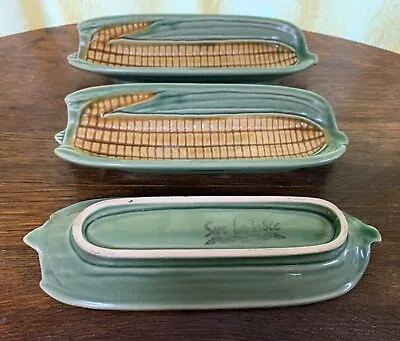 Vintage Corn On The Cob Plate Dish Holder Majolica Portugal • $29