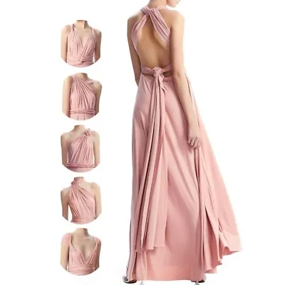 Dusty Rose Infinity Dress Wrap Dress Multiway Pink Dress One Size • £36.11