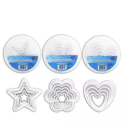 £2.39 • Buy 5 Piece Pastry & Cookie Cutters In Star, Heart Or Flower Shapes From Royle Home