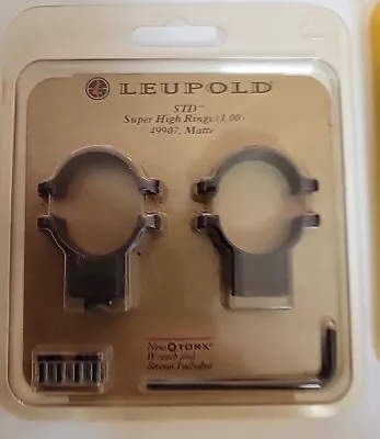 Leupold 49907 Super High 1.00 Scope Rings 1 Inch Matte Black • $19.99