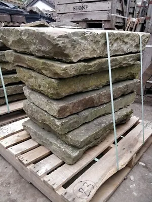 Reclaimed Yorkstone Riven Paving Path Stones Beautifully Large Worn Slabs #ST5 • £75