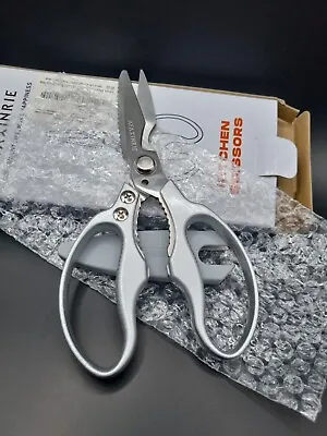 Kitchen Scissor Aluminium Alloy Handle. Cutting PoultryFishMeatFlowersSILVER • £5.50