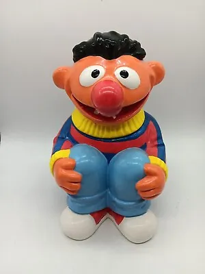 80s Sesame Street Ernie Cookie Jar Vintage Muppets Inc Hand Painted Cansiter  • $50