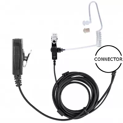 2-Wire Clear Tube Earpiece Clip-On PTT / Mic For Motorola EX GL GP PRO Radios • $84.99