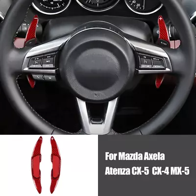 Red Carbon Fiber Steering Wheel Shifter Paddle For Mazda Axela Atenza CX-5 MX5 • $84.50