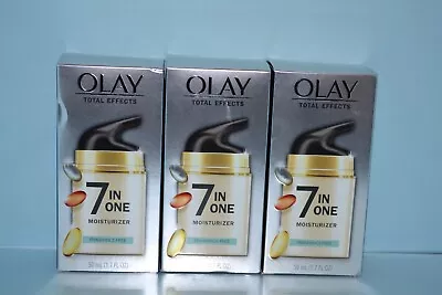 Lot Of 3 Olay Total Effects 7-in-1 Fragrance Free Moisturizer 1.7 Fl Oz Each • $48.90