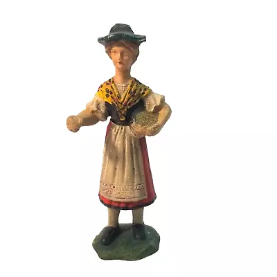 Vintage German Composite Toy Figure Pfeiffer Farm Woman Elastolin Antique Farm • $24.94