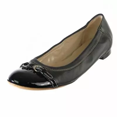 Worn 2x AGL ATTILIO GUISTI LEOMBRUNI Ballet Flats 44 EU 14 US Black ITALY • $125