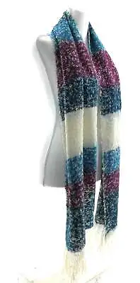 Women's Scarves Rectangle Striped Color Multi Acrylic Fabric Type • $14.09
