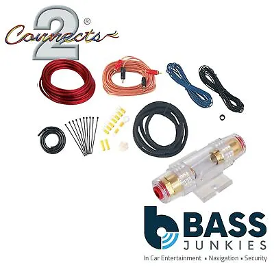 Connects2 CT35-8AWG 800 Watt 8 AWG Gauge Car Amplifier Amp Sub Woofer Wiring Kit • £15.95