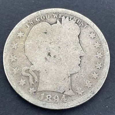 1894 O Barber Liberty Head Quarter US Coin • $6.48