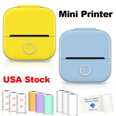 Mini Printer Sticker Thermal Printer Bluetooth Portable Phone Maker For Pictures • $10.99