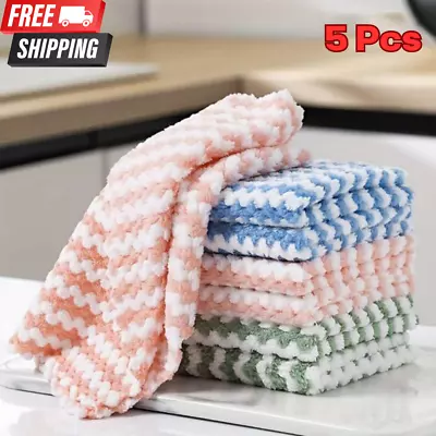 5pcs Kitchen Reusable Dishcloths Multicolor Cleaning Towels For Multiple Uses • $3.99