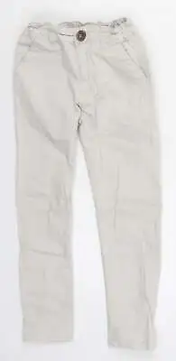 £3.25 • Buy Dunnes Boys Grey Cotton Chino Trousers Size 5 Years Regular Button - Stone Colou