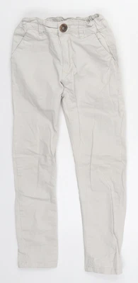 £3.25 • Buy Dunnes Boys Grey Cotton Chino Trousers Size 5 Years Regular Button - Stone Colou