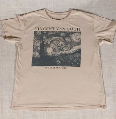 Vincent Van Gogh Starry Night Tee Beige Unisex Small • $9.27