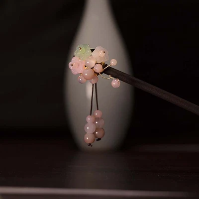 $5.12 • Buy Tassel Imitation Jade Hair Chopsticks Hair Fork Hanfu Headdress Wooden Hairpins