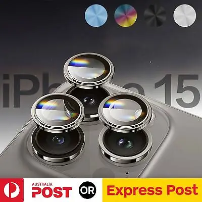 For Apple IPhone 15 14 13 12 11 Pro Max Glass Camera Lens Metal Ring Protector • $7.85