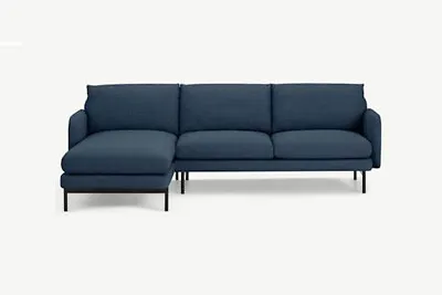 £739.99 • Buy MADE.com Miro Left Hand Facing Chaise End Corner Sofa Midnight Weave RRP £925